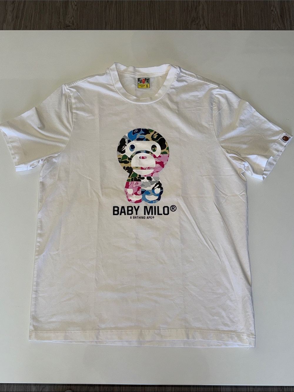 A Bathing Ape Baby Milo® White Graphic T-Shirt